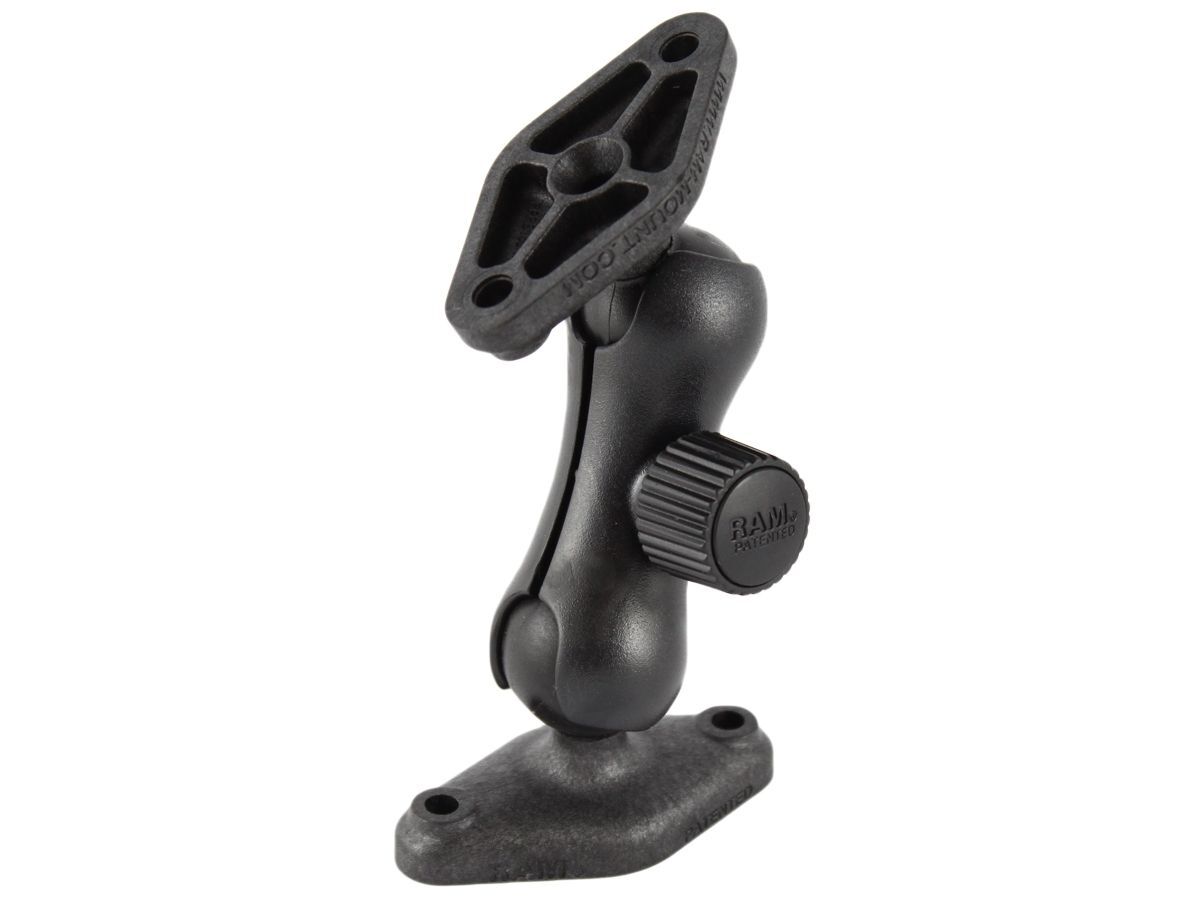 RAM Mounts Verbundstoff-Aufbau-Set - 2x Diamond-Basisplatte (Trapez), kurzer Verbindungsarm, B-Kugel (1 Zoll), im Polybeutel