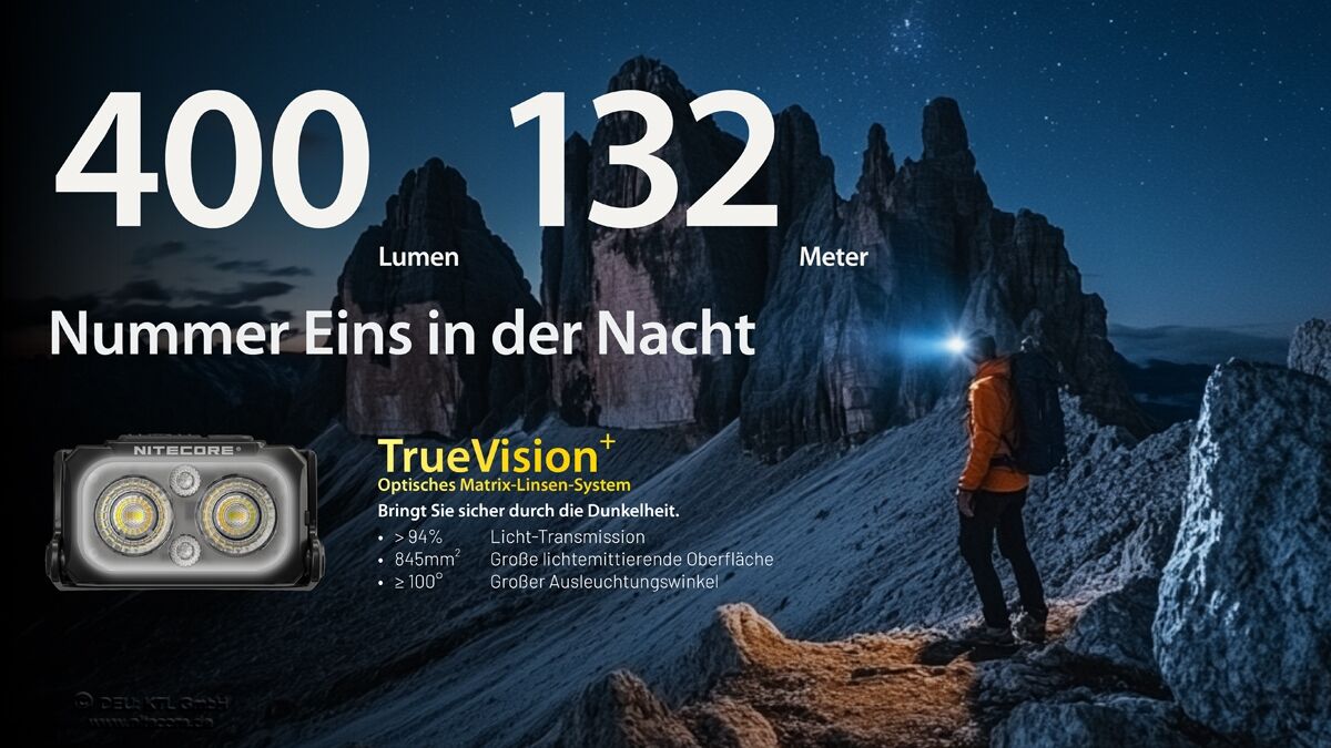 Nitecore NU25 MCT - 400 Lumen