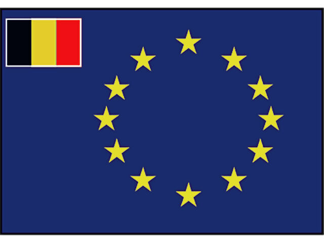 Talamex Flagge Europa mit Belgien klein (verschiedene Größen)