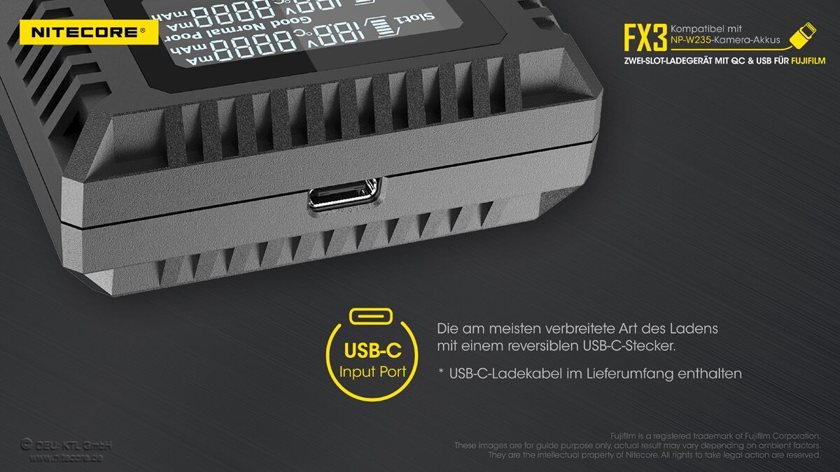Nitecore FX3 - für Fuji Cameras