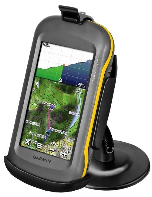 RAM Mounts Aufbau-Halterung Lil Buddy für Garmin Montana Serie - Klebesockel, Halteschale, Schrauben-Set