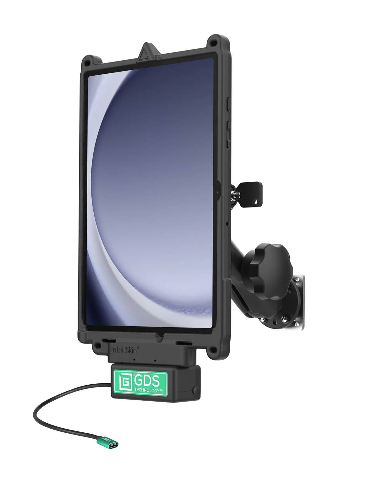 RAM Mounts GDS Uni-Conn Fahrzeug-Kit für Samsung Galaxy Tab A9+- Schlüsselverriegelung - USB-C-Anschluss - C-Kugel (1,5 Zoll)