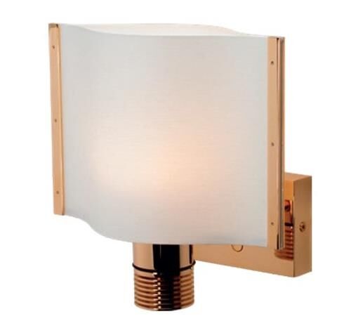 LED-Anbauleuchte CORA, gold-glanz, Schirm weiß, 10-30V DC, max. 6W, warmweiß, mit Dimmer