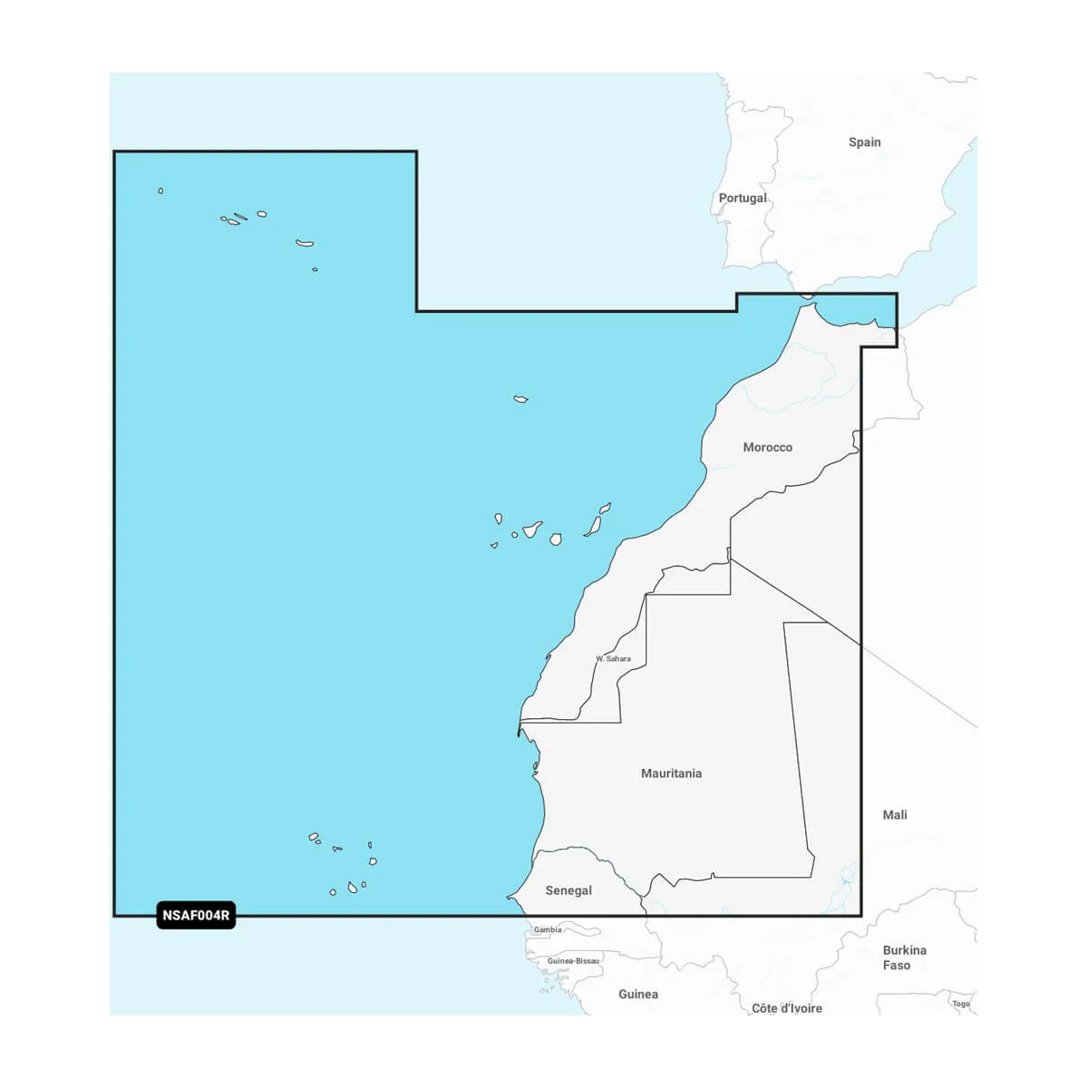 Garmin Navionics+ NSAF004R Afrika, Nordwesten Seekarte