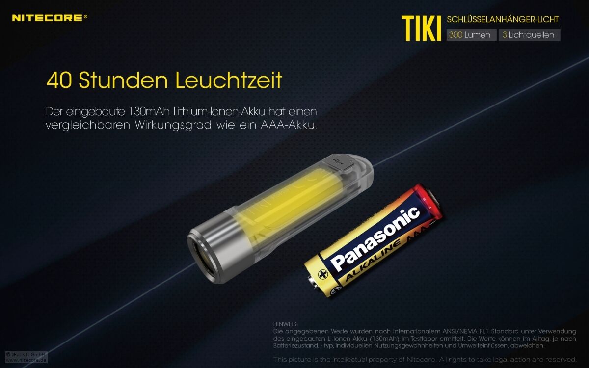 Nitecore TIKI LE - 300 Lumen