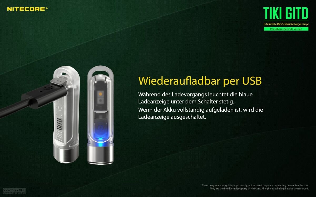 Nitecore TIKI GITD - Glow in the dark