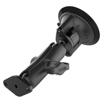 RAM Mounts Saugfuss-Set mit Diamond-Anbindung - mittlerer Verbindungsarm, 2x Diamond-Basisplatte (Trapez), B-Kugel (1 Zoll), im Polybeutel