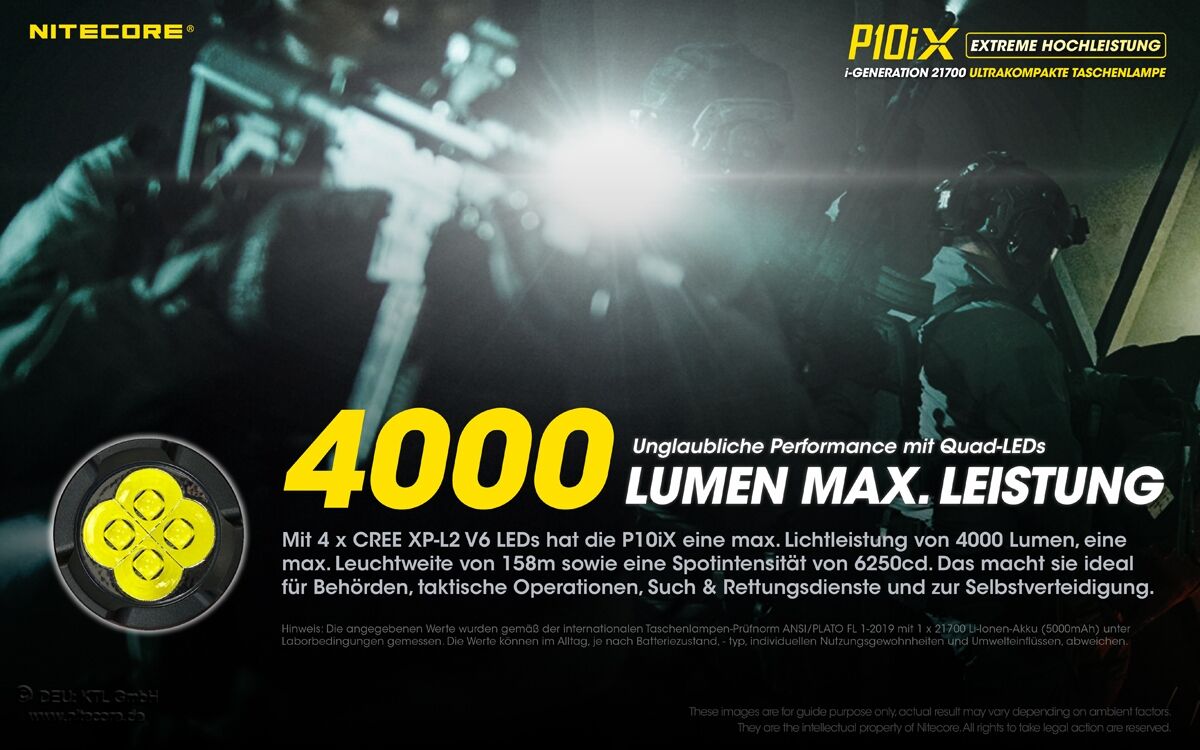 Nitecore P10iX - 4000 Lumen