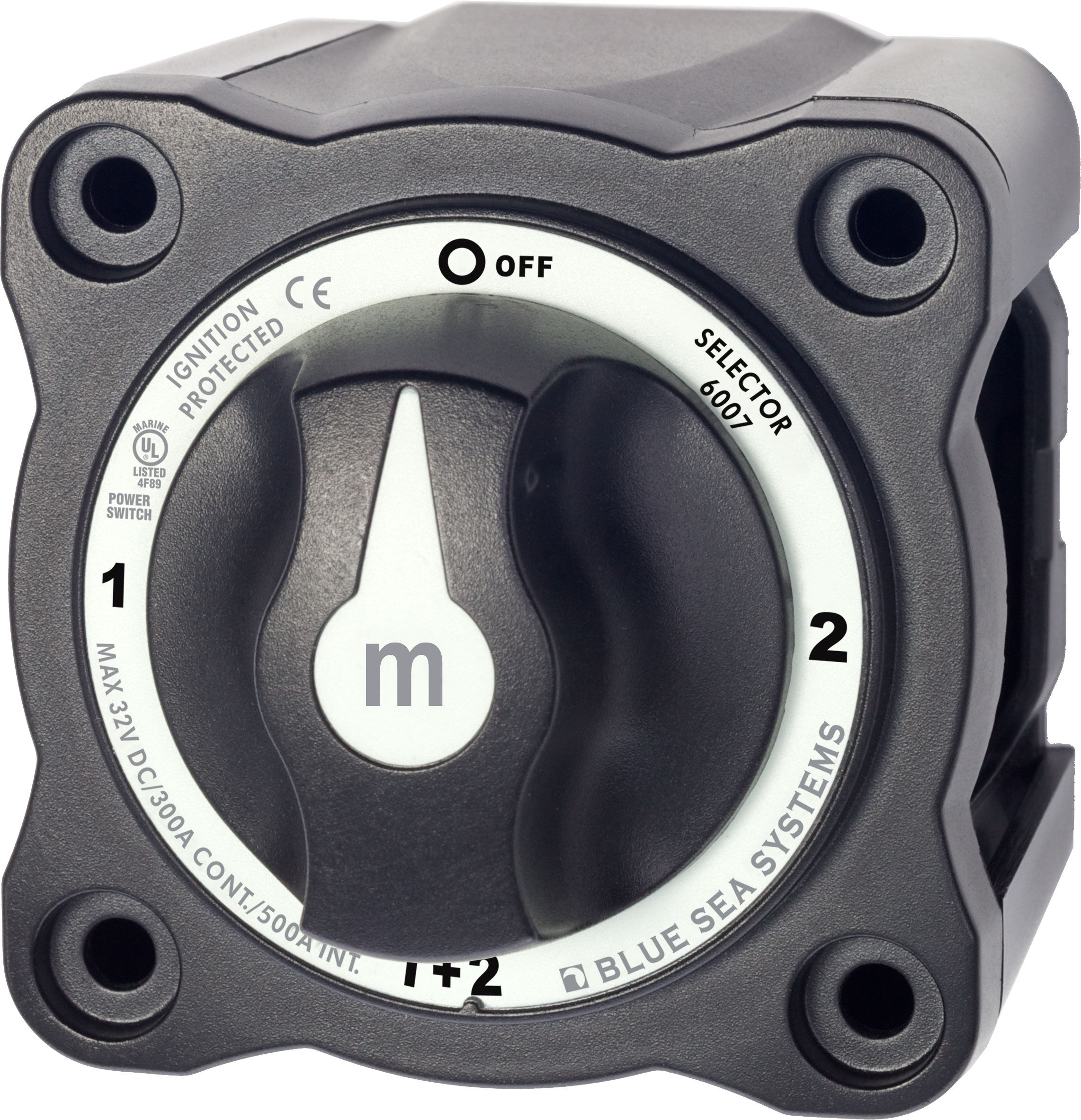 BlueSea Manuelle Batterieschalter m-Serie schwarz 6007200
