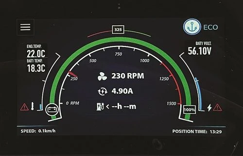 Vetus Multifunction Display for Electric Propulsio