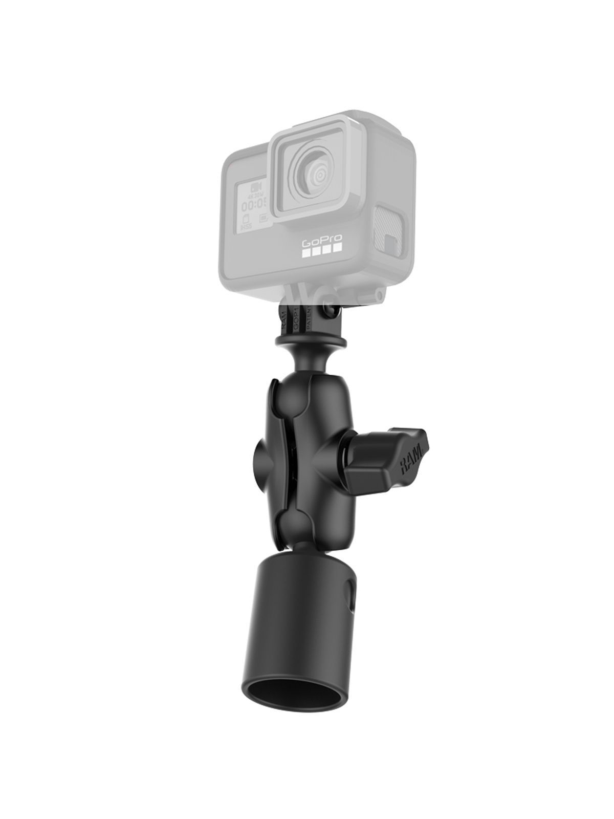RAM Mounts GoPro Aufsteck-Kamerahalterung (kurz) - mit Aufsteck-Adapter, B-Kugel (1 Zoll), im Polybeutel