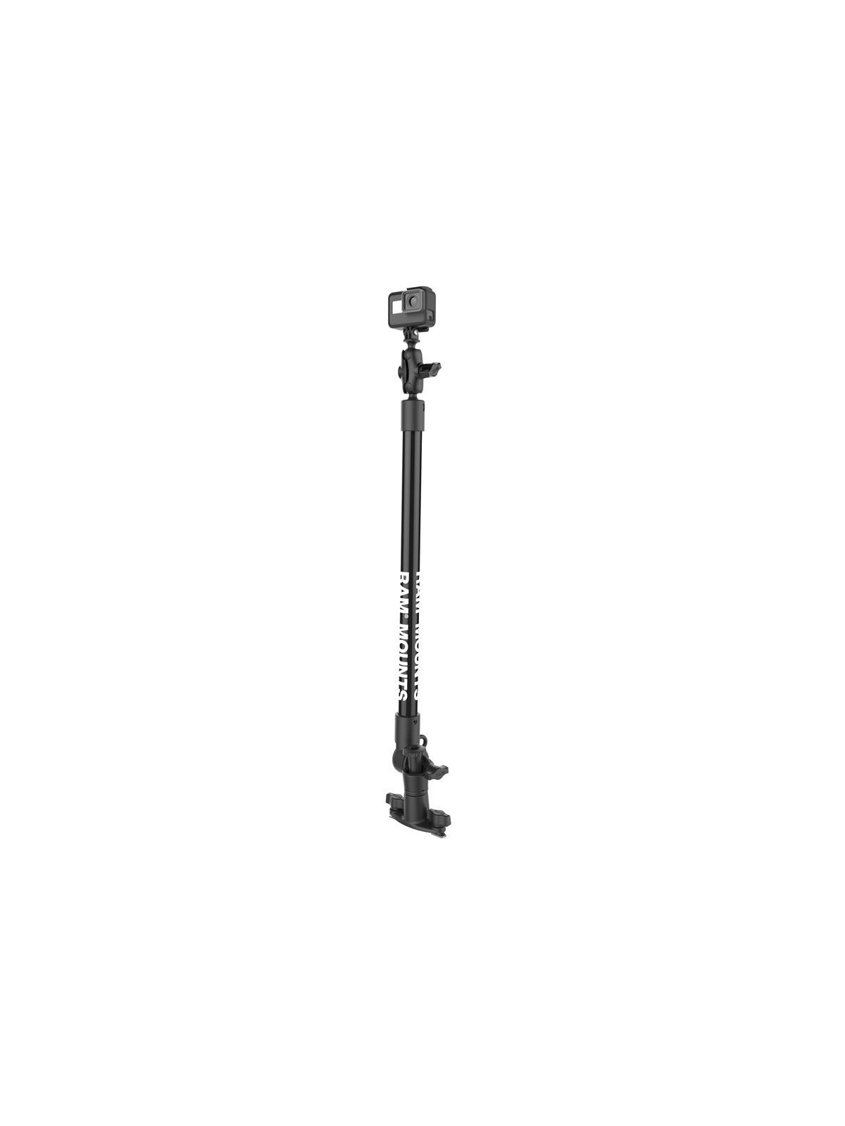 RAM Mounts Tough-Pole GoPro Kamerahalterung für Tough-Track Schienen - B-Kugel (1 Zoll), Gesamtlänge ca. 500 mm, Track-Node-Basis