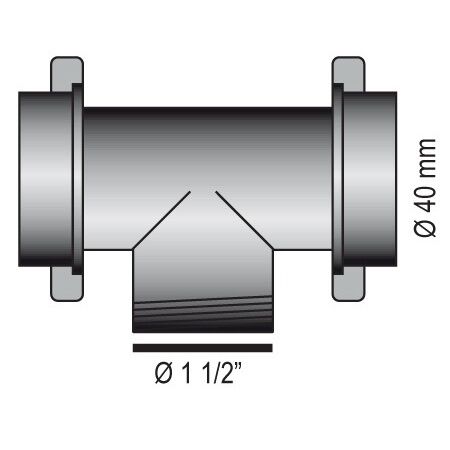 Barka 1 1/2" T-Stück