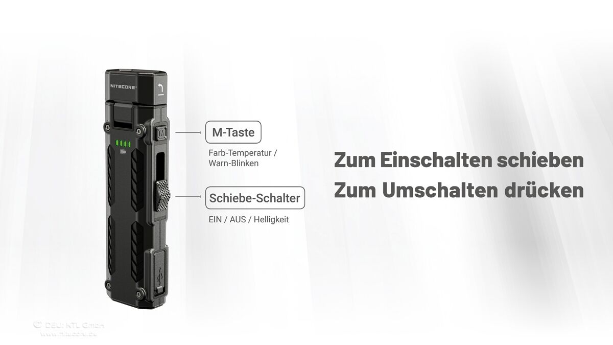 Nitecore EDC09 - 1600 Lumen, Winkellampe