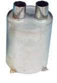 Niro Wassersammler, Vertikal, Schlauchanschluß Ø60mm, H=200mm, Ø160mm