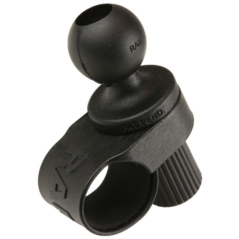 RAM Mounts Tough-Strap Lenker-Basisbefestigung - B-Kugel (1 Zoll), Durchmesser von 22,22  bis 35,05 mm, plus Gummiband für eine individuelle Passform von 25,40 mm – 31,75 mm