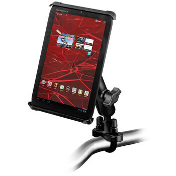 RAM Mounts Lenker-/Rohr-Halterung 7 Zoll Tablets - B-Kugel (1 Zoll), Rohr-Klemme, mittlerer Verbindungsarm, Tab-Tite Halteschale