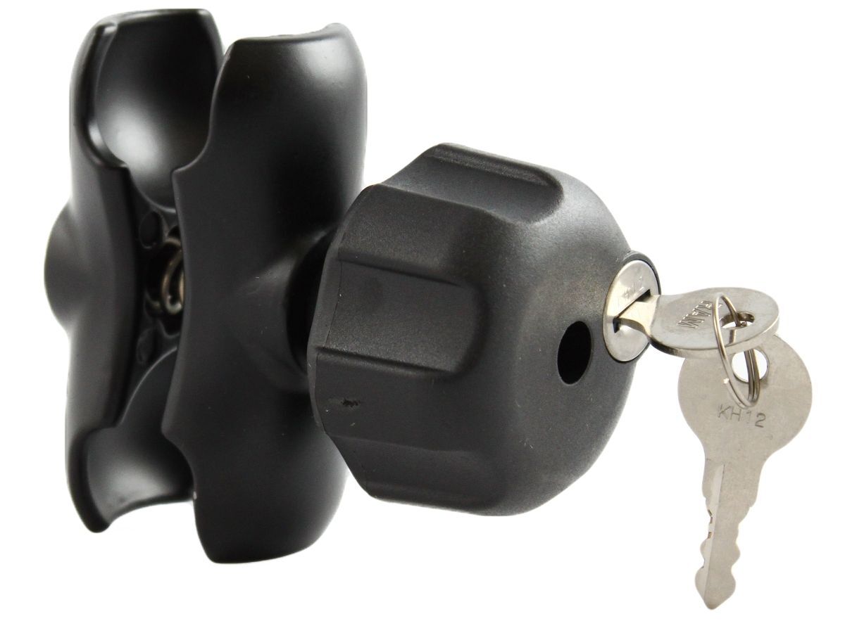RAM Mounts Set - kurzer Verbindungsarm (ca. 90 mm) mit Sicherungsschloß, C-Kugel (1,5 Zoll), im Polybeutel