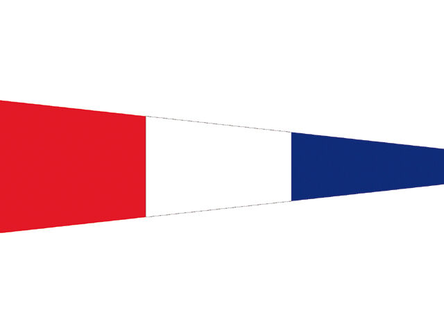 Talamex_Signalflagge_3 Talamex Zahlenwimpel Abm. 25 x 88 cm Signalflagge 3 Three
