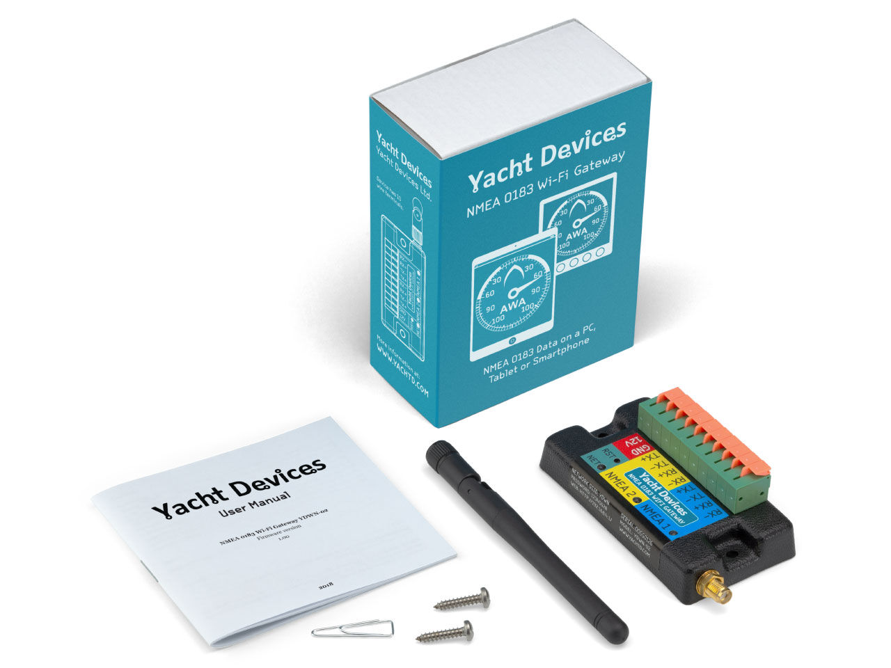 YDWN_Unboxed_1280x960 Yacht Devices NMEA-0183 Wi-Fi Gateway YDWN-02