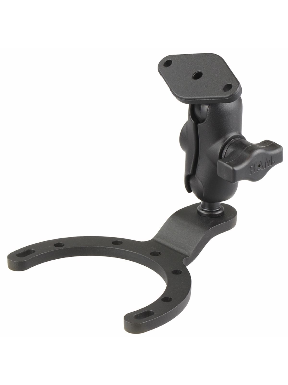 RAM Mounts Motorradtank-Set (BMW / Kawasaki) - Tank-Basis, kurzer Verbindungsarm, Diamond-Anbindung (Trapez), B-Kugel (1 Zoll), im Polybeutel