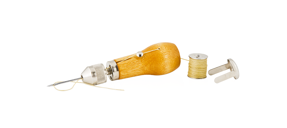 Speedy_Stitcher_Inhalt Handnähahle original Speedy Stitcher Holzgriff Nähahle Segel-Zelte-Reparatur solo