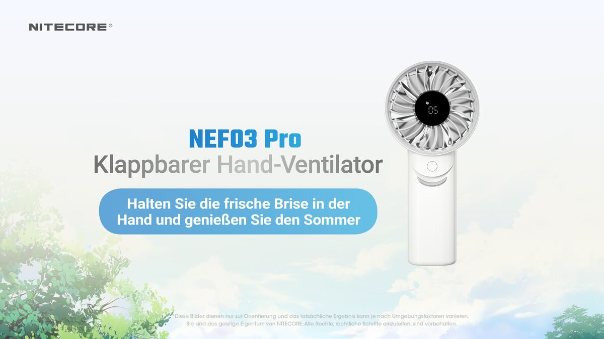 Nitecore NEF03 Pro - Handventilator