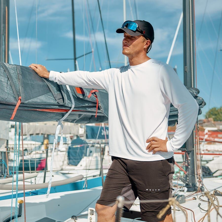 Musto Evo Crew Sunblock Longsleeve - White