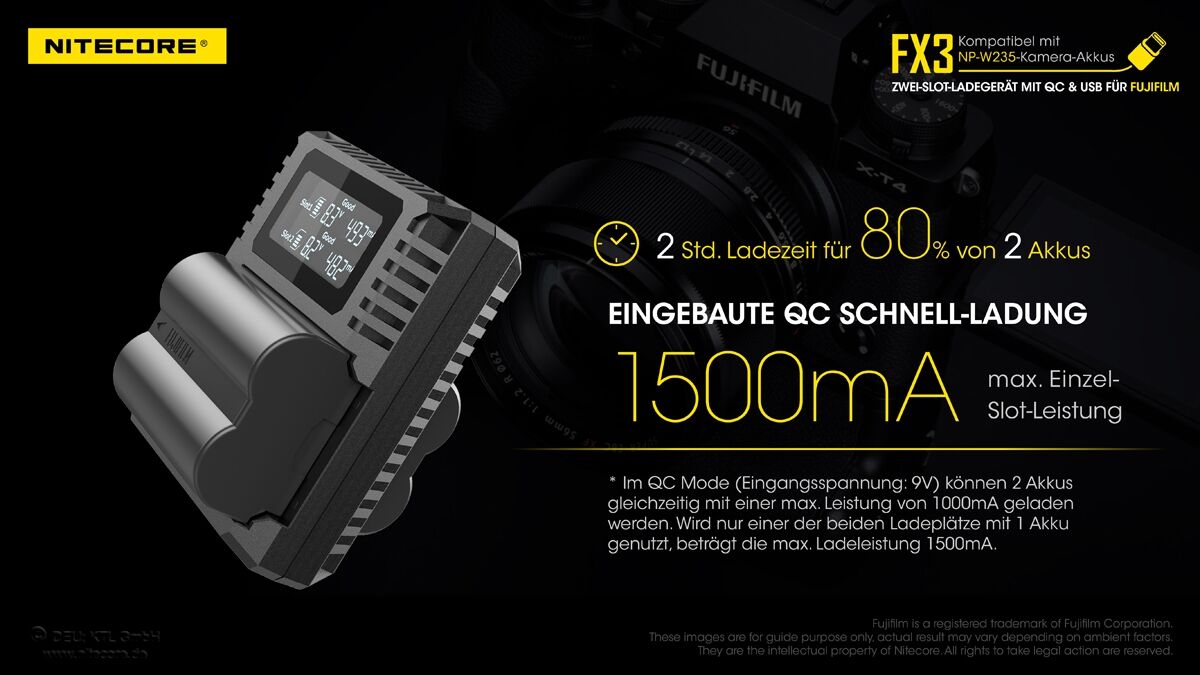 Nitecore FX3 - für Fuji Cameras