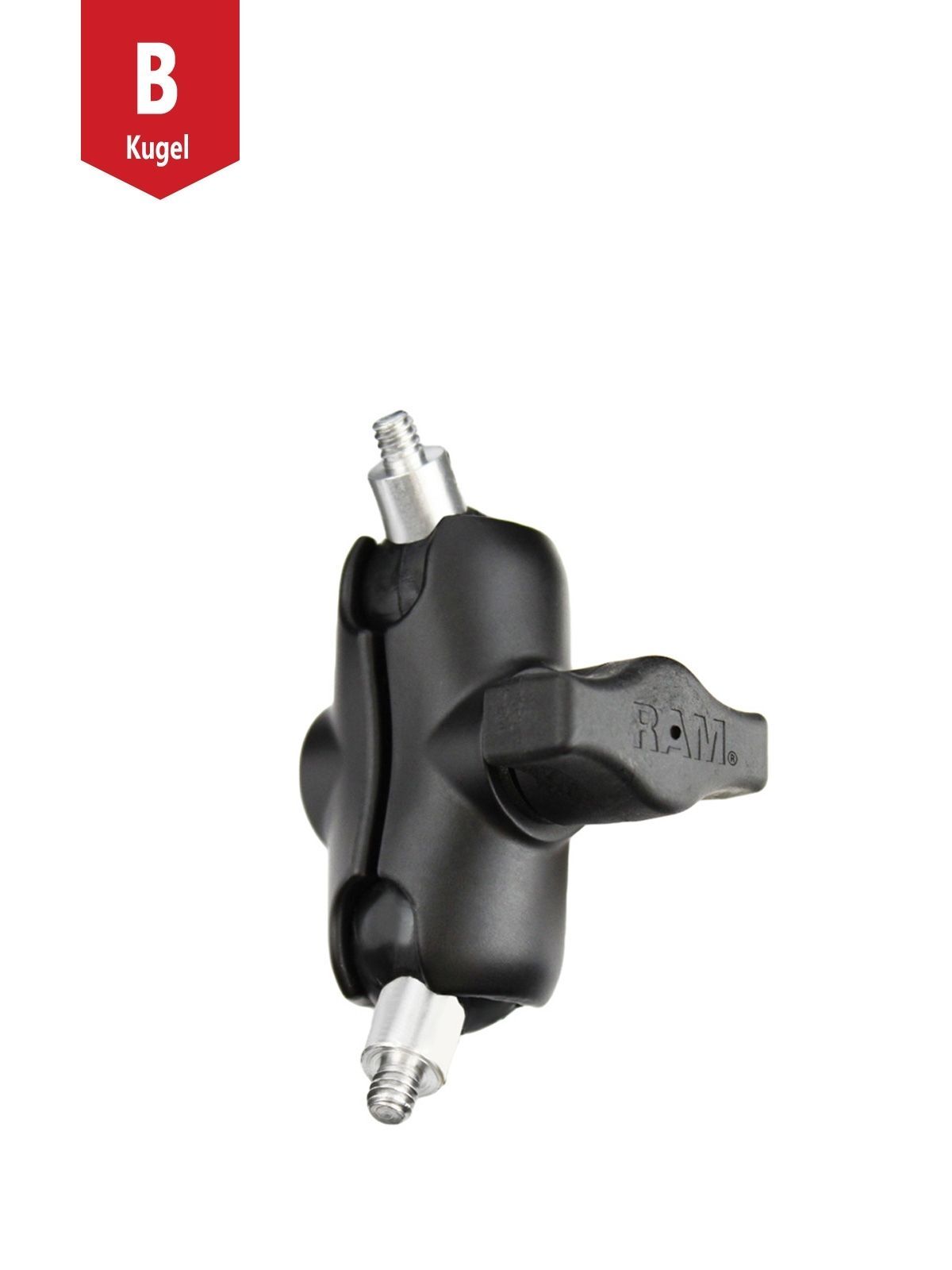 RAM Mounts Set - B-Kugel (1 Zoll),  kurzer Verbindungsarm, 2x Kugeln mit 1/4"-20 Gewindestift