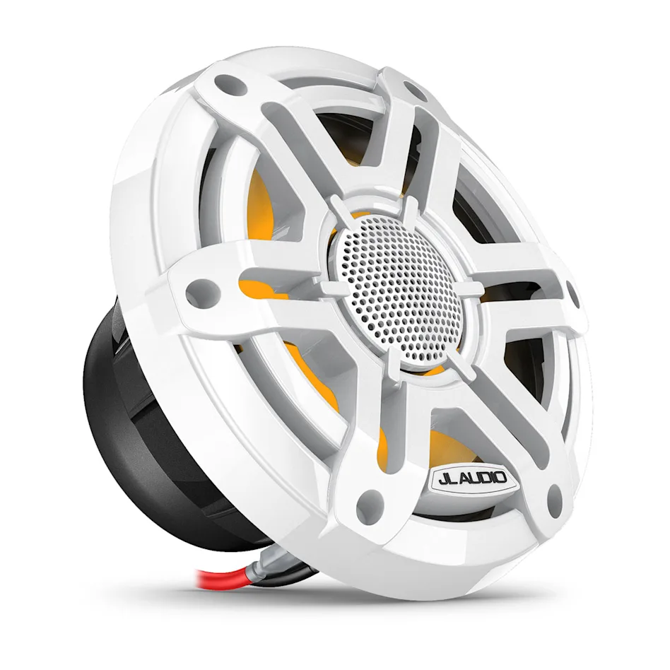 JL Audio M200 Marinelautsprecher 6,5 Zoll mit LED RGB Beleuchtung weißer Sportgrill