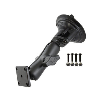 RAM Mounts Saugfuss-Set Garmin GPSMAP 600 - mittlerer Verbindungsarm, Diamond (Trapez)- u. rechteckige Basisplatte, Schrauben-Set, B-Kugel (1 Zoll)
