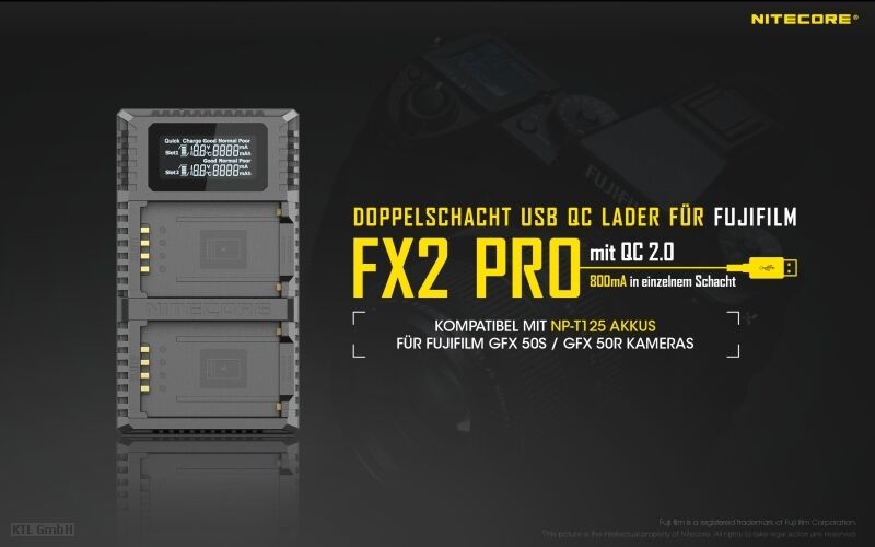 Nitecore FX2 PRO - für Fuji Cameras