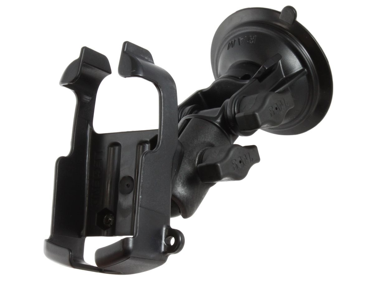 RAM Mounts Verbundstoff Saugfuss-Halterung Garmin eTrex Color - Ocatagon-Verbindungsarm mit Drehgelenk, Diamond-Basisplatte (Trapez), Halteschale, B-K
