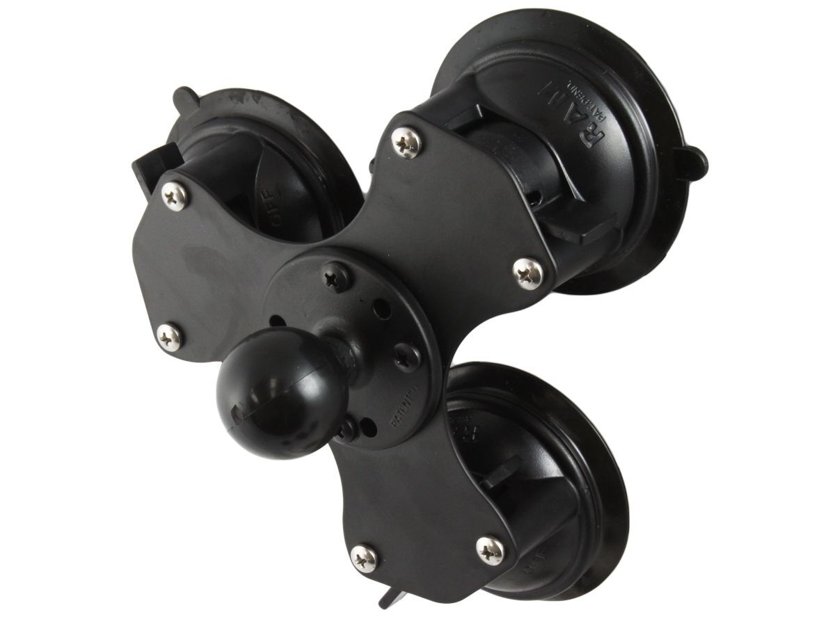 RAM Mounts Verbundstoff Saugfuss-Set mit C-Kugel (1,5 Zoll) - runde Basisplatte (AMPS), im Polybeutel