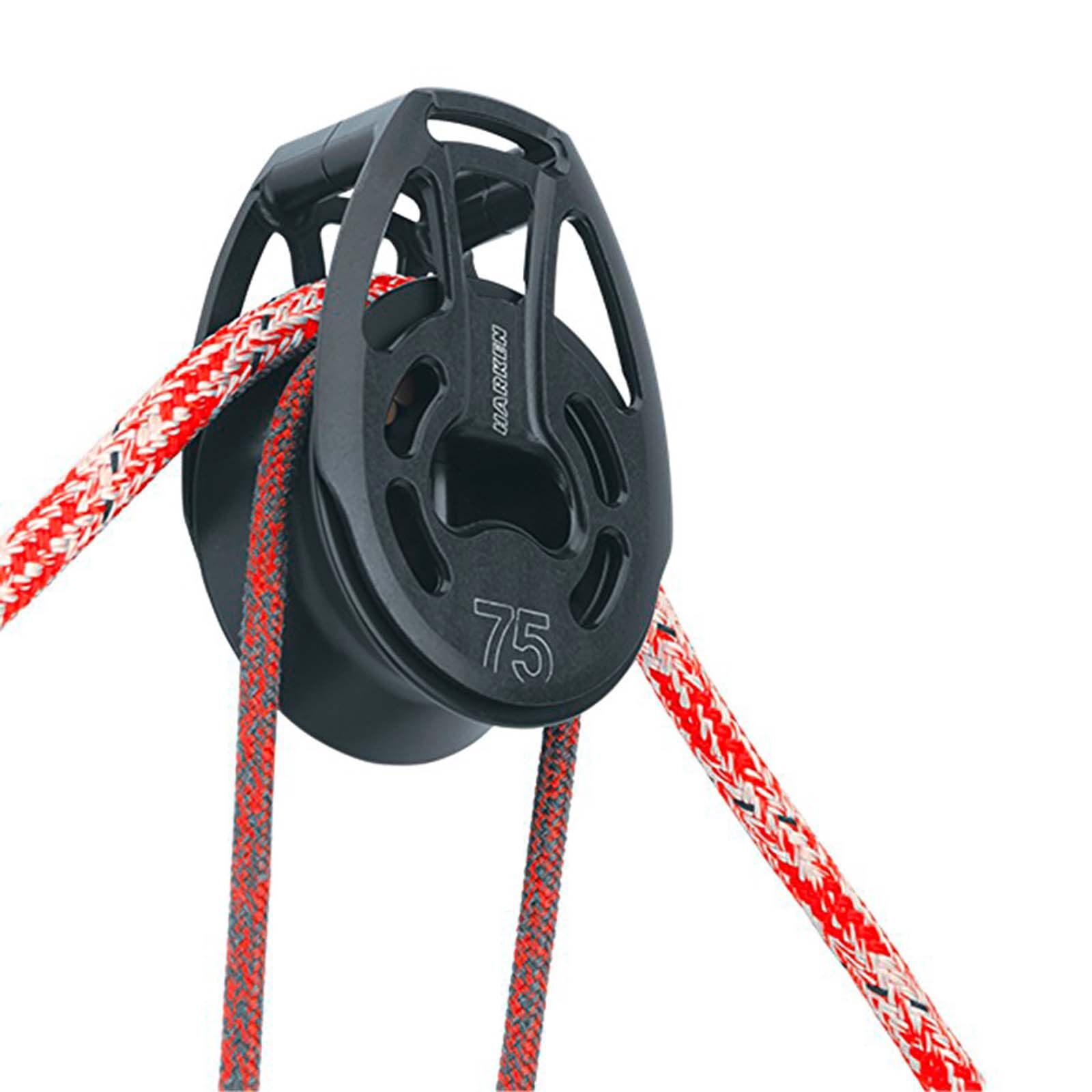Harken 75 mm Black Magic Block - Loop, breite Scheibe