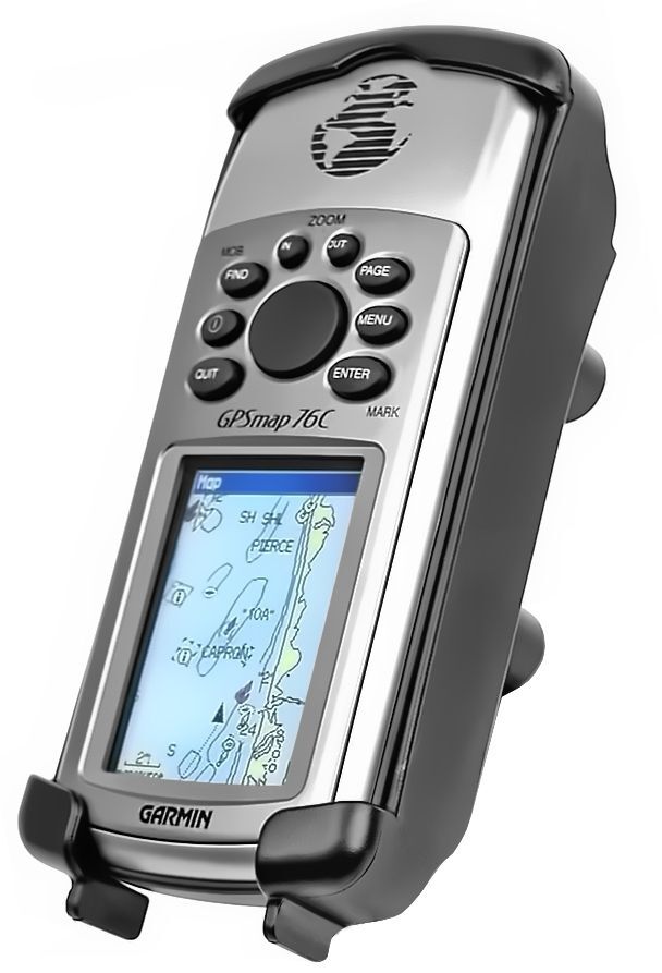 RAM Mounts Gerätehalteschale für Garmin GPSMAP  76/76C/76CSx/96/96C (ohne Schutzhüllen) - Diamond-Anbindung (Trapez), Schrauben-Set, im Polybeutel