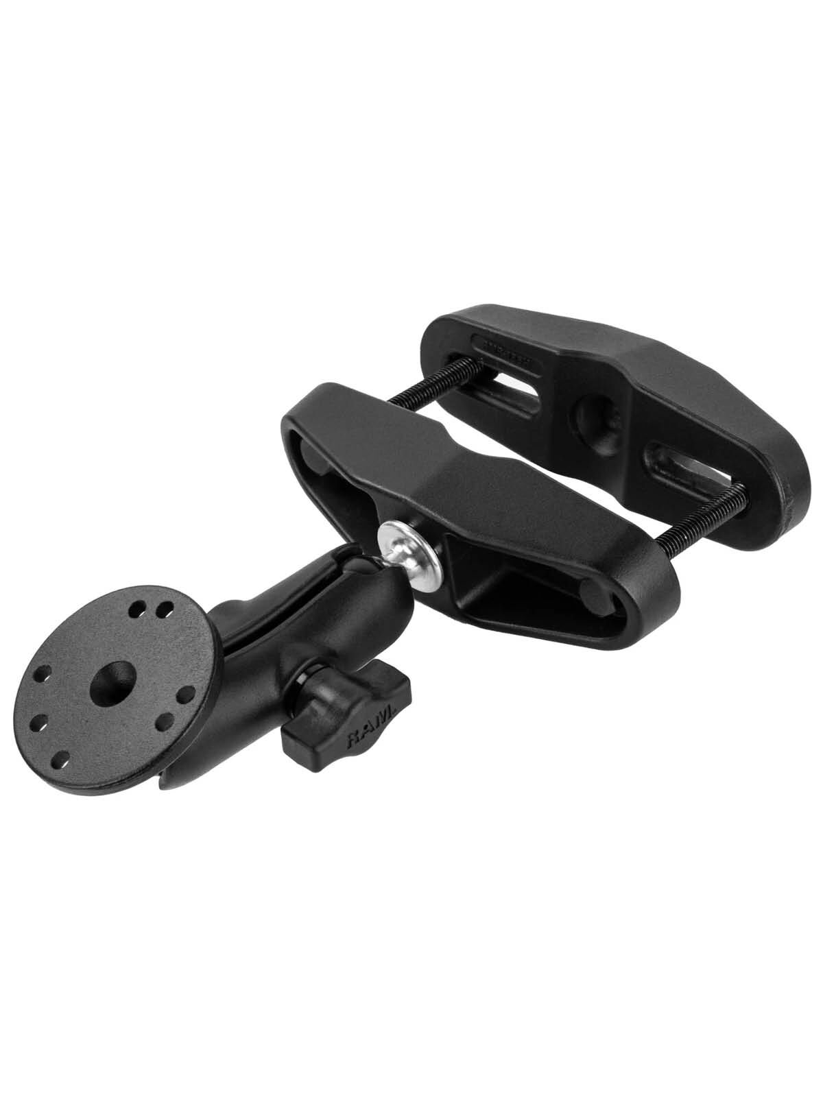 RAM Mounts Schraubklemmen-Set - B-Kugel (1 Zoll) - Schraubklemme (Bis 101,6 mm Breite) - Mittlerer Verbindungsarm (ca. 94,74 mm) - Runde Basisplatte (AMPS)