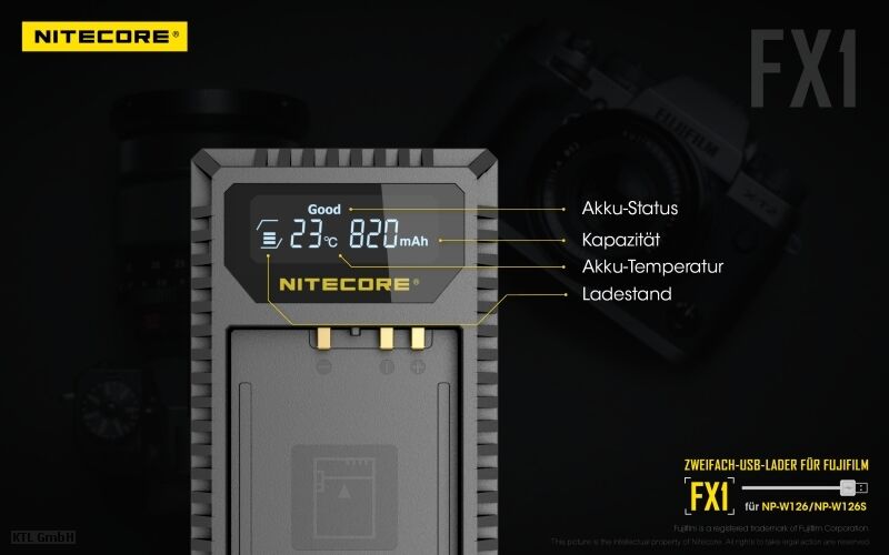 Nitecore FX1 - für Fuji Cameras