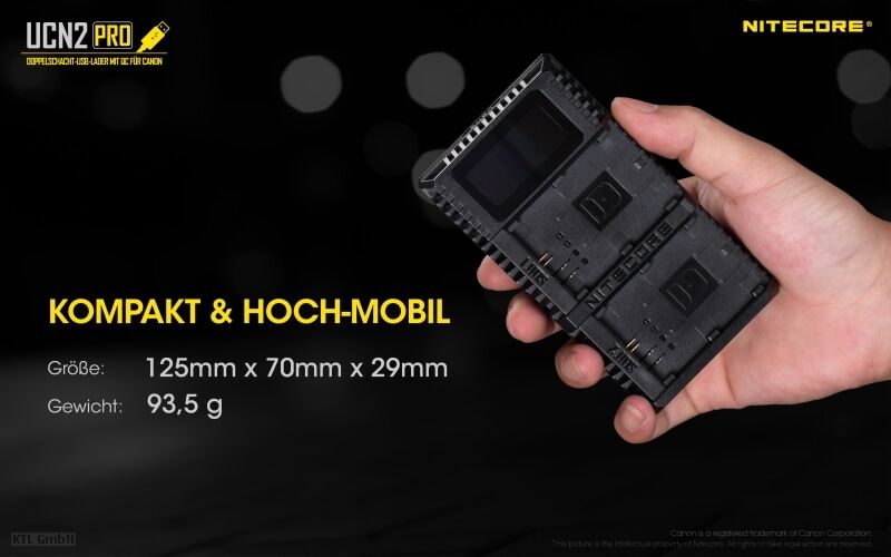 Nitecore UCN2 PRO - für Canon Cameras