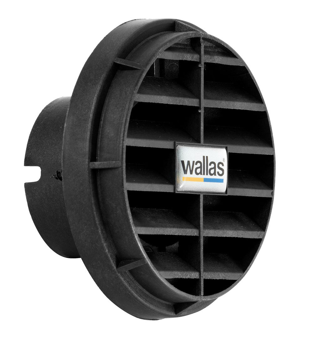 Wallas Ausströmer 60mm schwarz