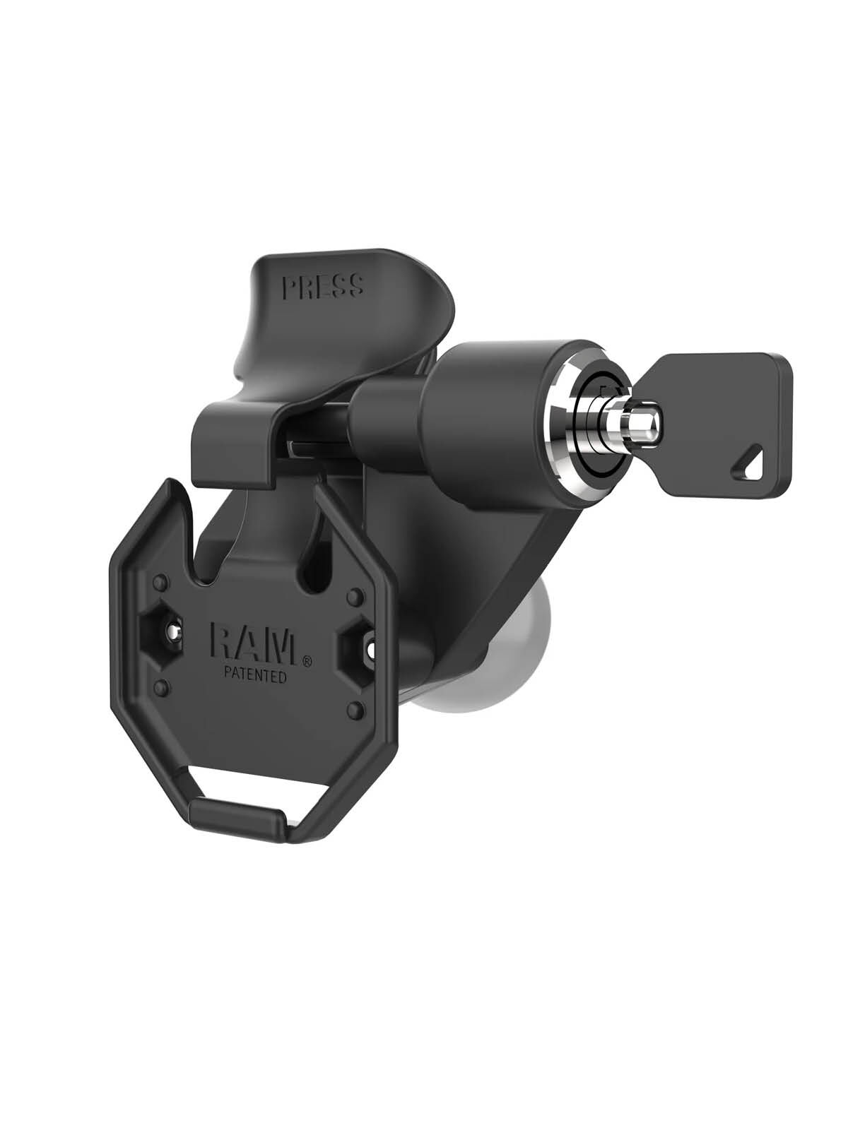 RAM Mounts Halterung mit Schlüsselverriegelung (Rechts) für Tablets mit GDS Uni-Conn Adapter - Schrauben-Set