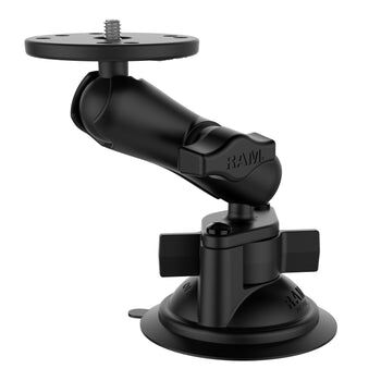 RAM Mounts Saugfuss-Kamerahalterung mit 1/4"-20 Gewindestift - mit Saugfuss, B-Kugel (1 Zoll), im Polybeutel