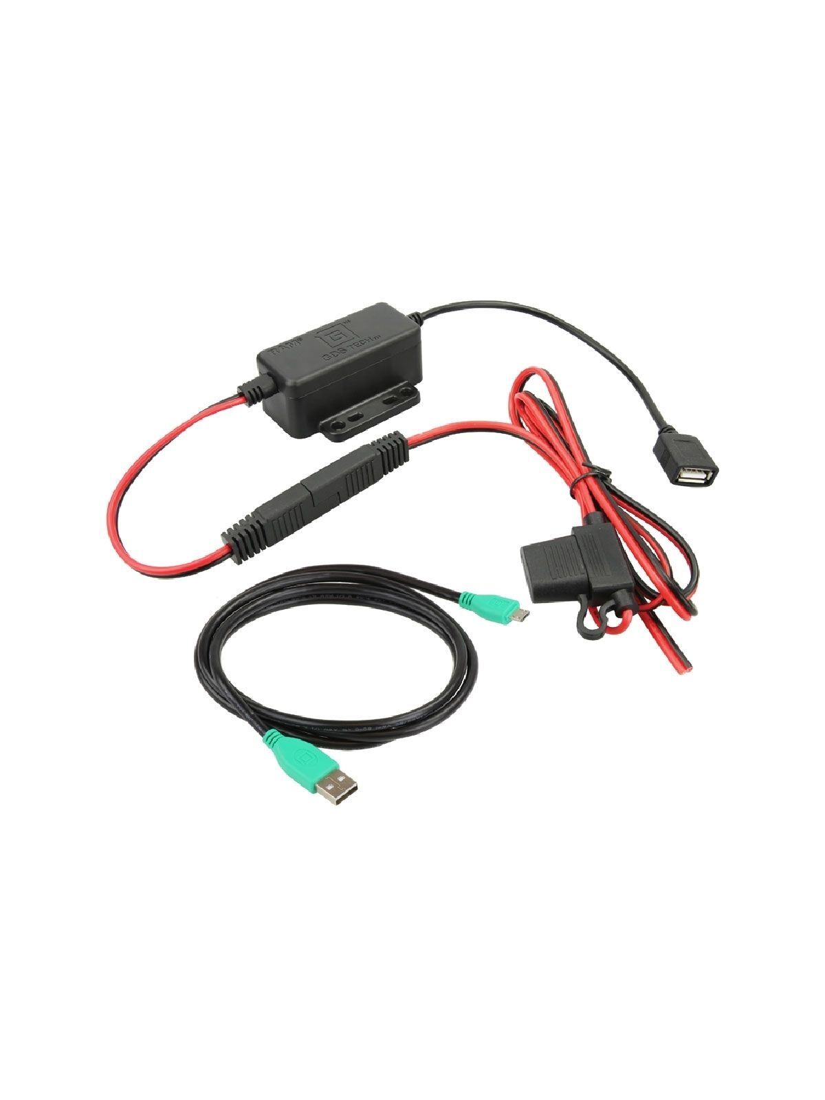 RAM Mounts GDS Strom-Modul - offene Enden, USB Typ-A Anschluss, 10/30V DC Eingangsspannung, inkl. USB-Kabel (USB/microUSB)