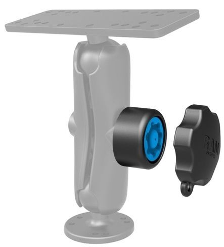 RAM Mounts Pin-Lock Sicherung und Adapter (7-Pin) - für C-Kugel Verbindungsarme, 5/16"-18 Innengewinde, im Polybeutel