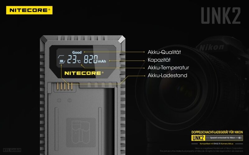 Nitecore UNK2 - für Nikon Cameras