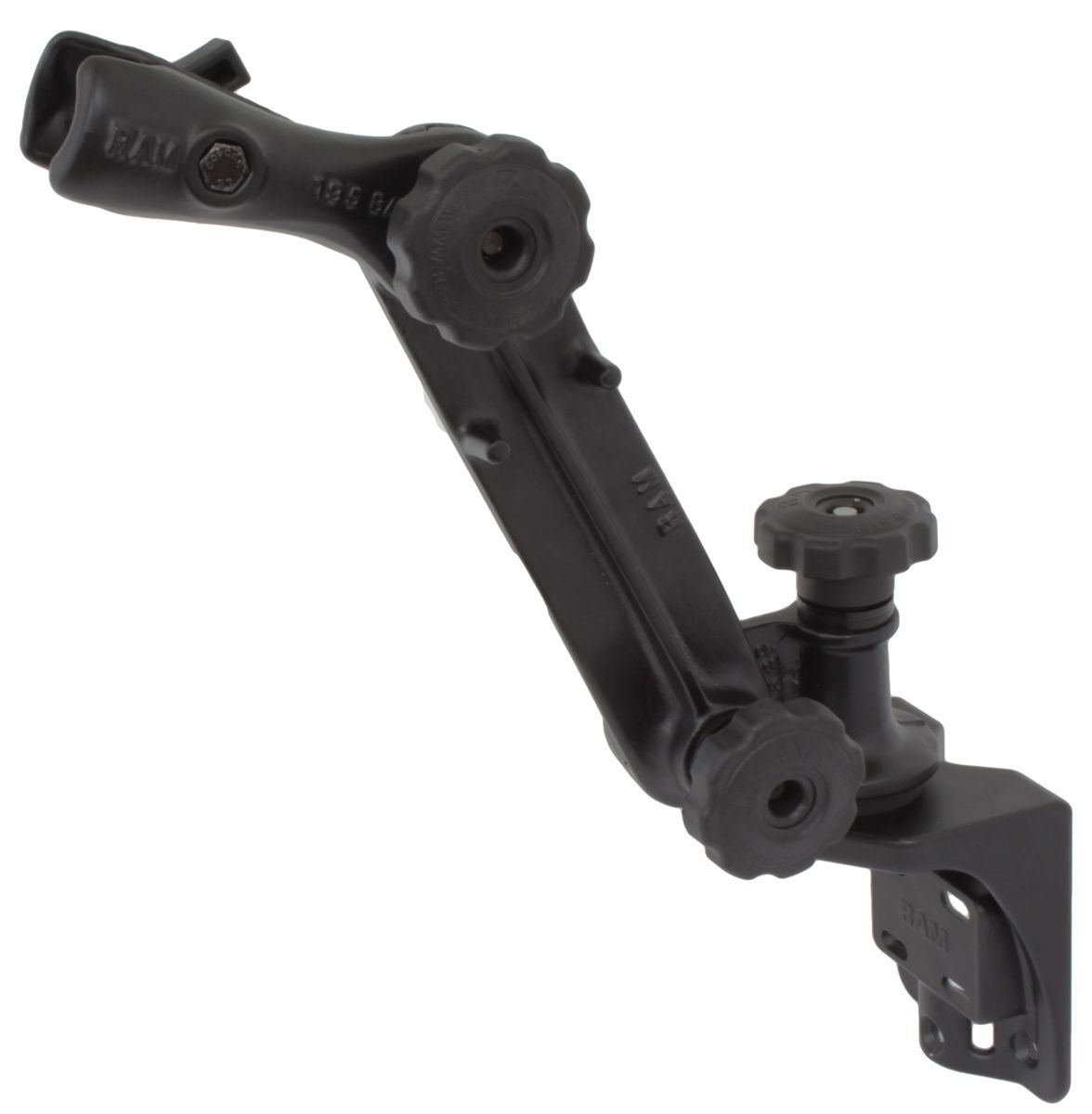 RAM Mounts Ratchet-Schwenkarm mit C-Kugel-Aufnahme (1,5 Zoll) - Vertikal-Basis, Ratchet-System