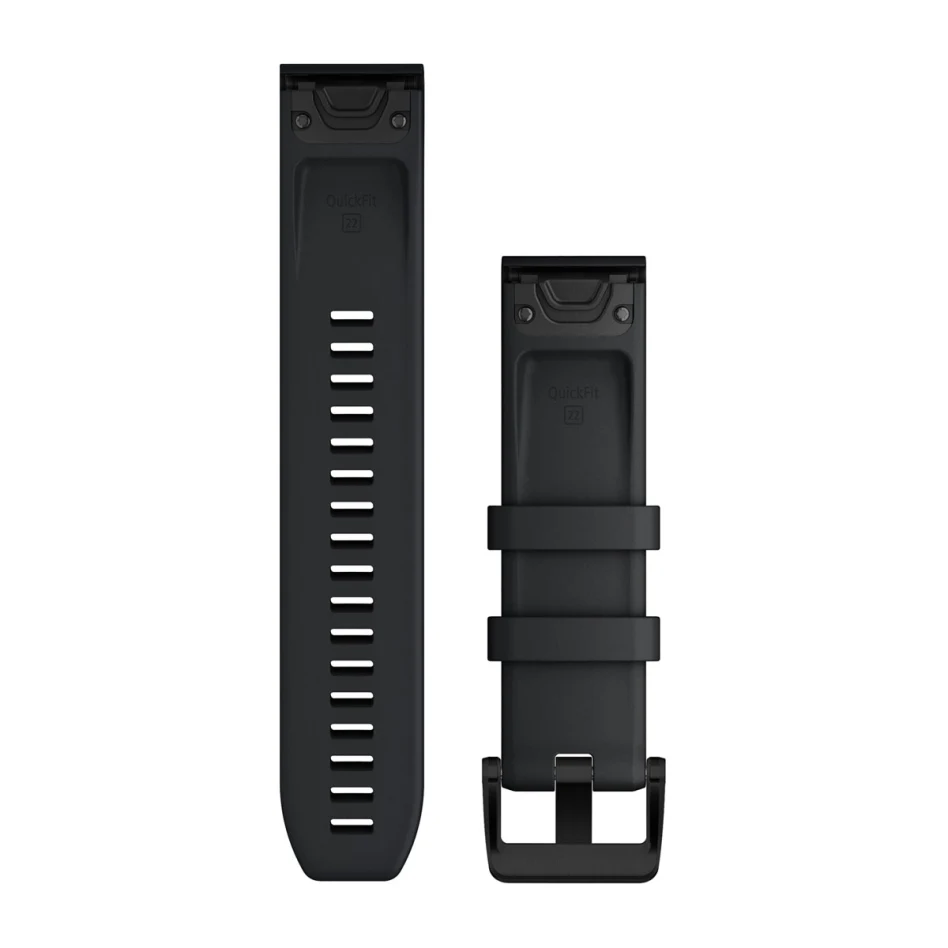 Garmin Quickfit Armband Silikon 22mm Black, Teile in Schwarz