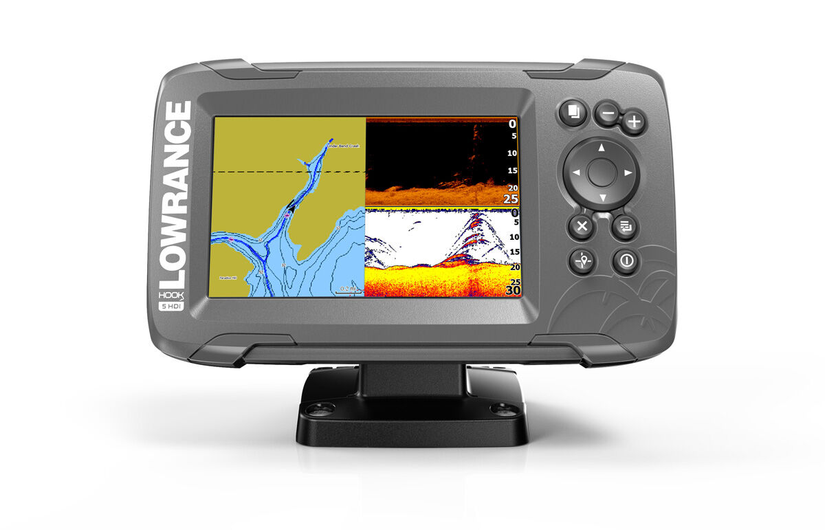 Lowrance-HOOK2_5_SplitShot_Combo Lowrance Hook2-5 TripleShot GPS Chirp Combo Echolot