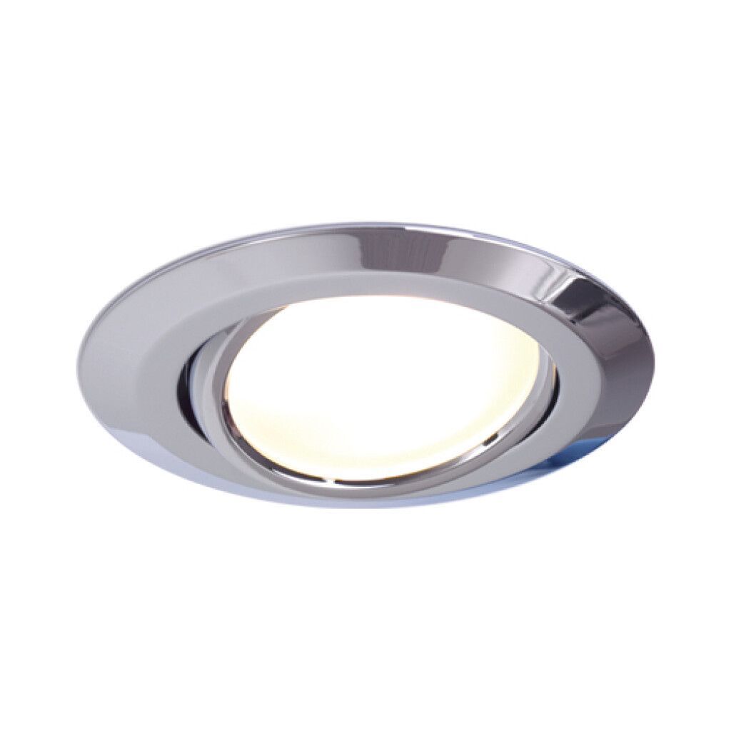 LED-Einbauleuchte EB15-1 (Slave), schwenkbar, chrom-glanz, 10-30V DC, max. 3W, warmweiß